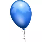 Vektorgrafikk av blå skinnende ballong med nyanser