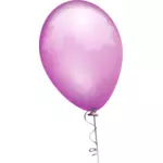Gambar vektor ungu balon pada tali dihiasi