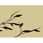 Bamboe bladeren vector silhouet