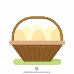 Keranjang penuh dengan telur