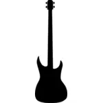 Bass guitar silhouette vector image