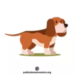 Basset hound pes vektor