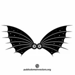 Clip art wektor skrzydła nietoperza