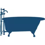 Imagem de vetor de silhueta de banheira de banho