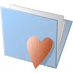 Grafika wektorowa ikona folderu miłości