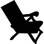 Playa silla silueta vector de la imagen