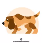 Bloodhound dog sniffing
