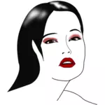 Женщина с макияж векторные иллюстрации