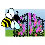 Bee scène vector afbeelding