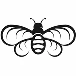 Bee stencil ClipArt