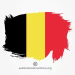 Belgische Flagge gemalt