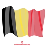Konungariket Belgien viftande med flagga