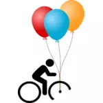 Sepeda dengan balon
