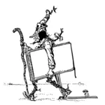Jester transportă o carte vector imagine