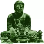 Velký zelený Buddha vektorové kreslení