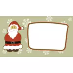 Santa greeting card vector clipart