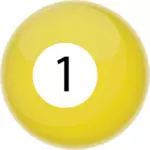 Yellow billiards ball