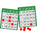 Bingo karty vektorový obrázek