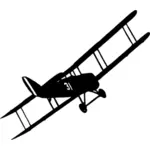 Flygande biplan vektor