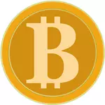 Mynt av gylne Bitcoin