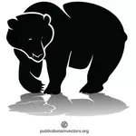 Beruang hitam siluet