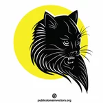חתול שחור נגוע בכלבת