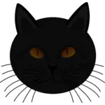 Desenho vetorial de cara gato