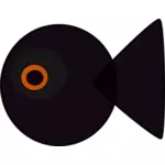 Black fish vector image