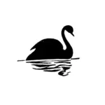 Sylwetka wektor wyobrażenie o osobie Swan