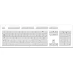 Leere weiße Tastatur Vektorgrafik