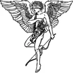 Desenho vetorial de Cupido cego