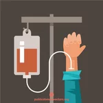 Conceito gráfico de transfusão de sangue