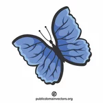 Vlinder met blauwe vleugels