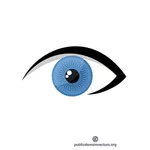 Blue eye vector clip art
