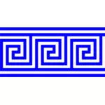 Illustration vectorielle du motif de clé grecque ligne bleue