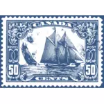 Bluenose 캐나다 우표 벡터 드로잉