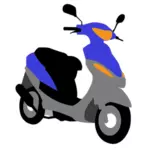 Blauwe scooter