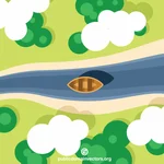 Båt på en elv
