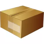 Vektör görüntü kapalı karton kutunun
