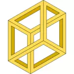 Optical illusion of an impossible box vector graphics