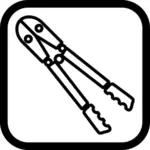 Bolt cutter tool vector clip art
