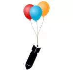 Bombe mit Luftballons