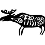 Petroglyph kuno vektor ilustrasi