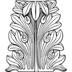 Vector de frunze de acant desen