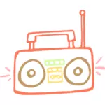 Bir radyo alıcısı çizimi