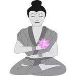 Buddha med lotus