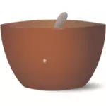Bowl with spoon vector drawing