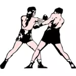 Boxeři se vektorové ilustrace