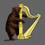 Björn och harpa