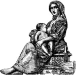 Breast Feeding Mother Clip Art